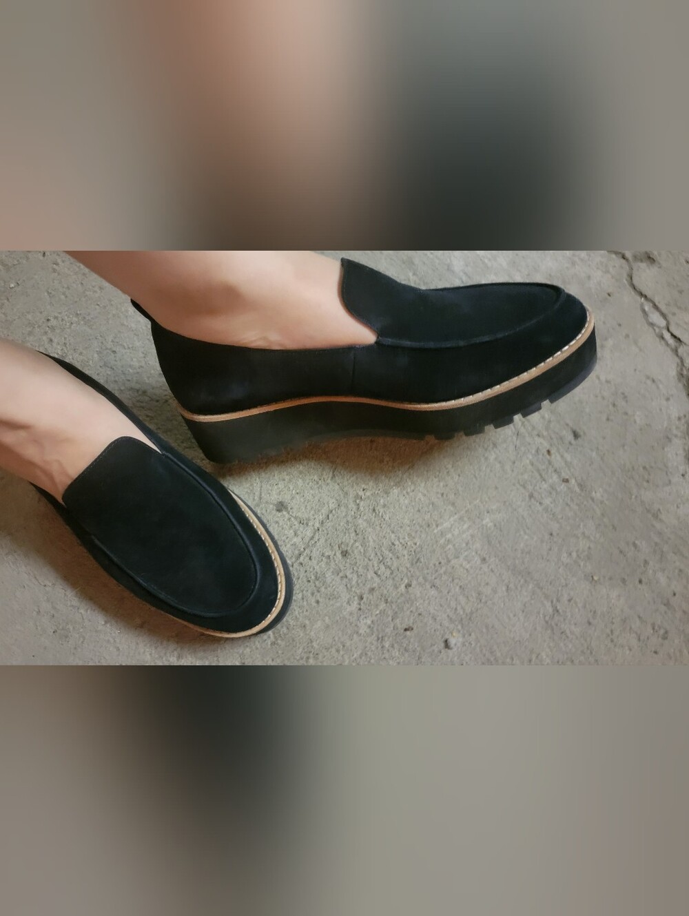Eileen fisher Black Platform Loafers for Women - Sleek Slip-On Style 8.5